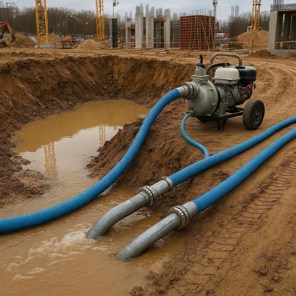 Водопонижение и осушение котлована в Электрогорске